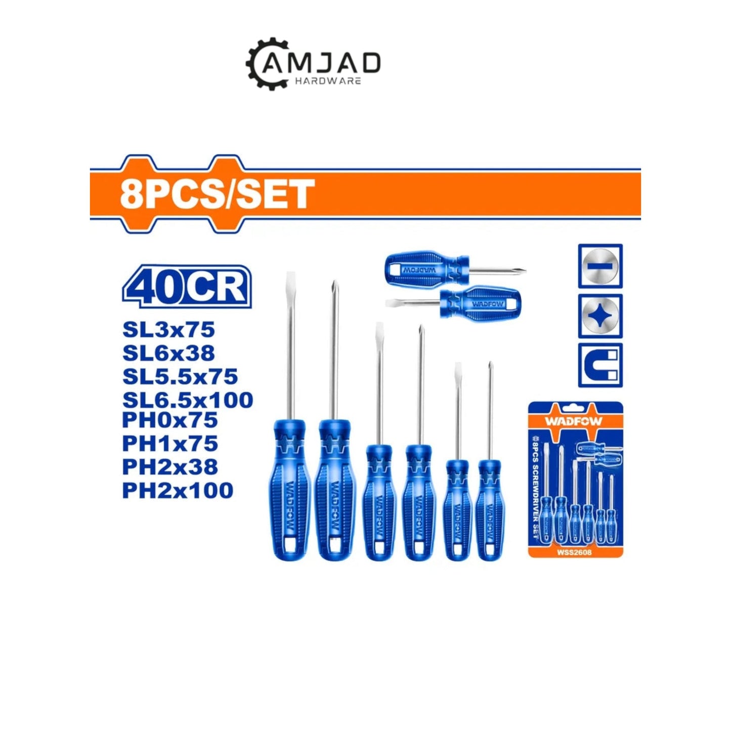 8 Pcs screwdriver set WSS2408