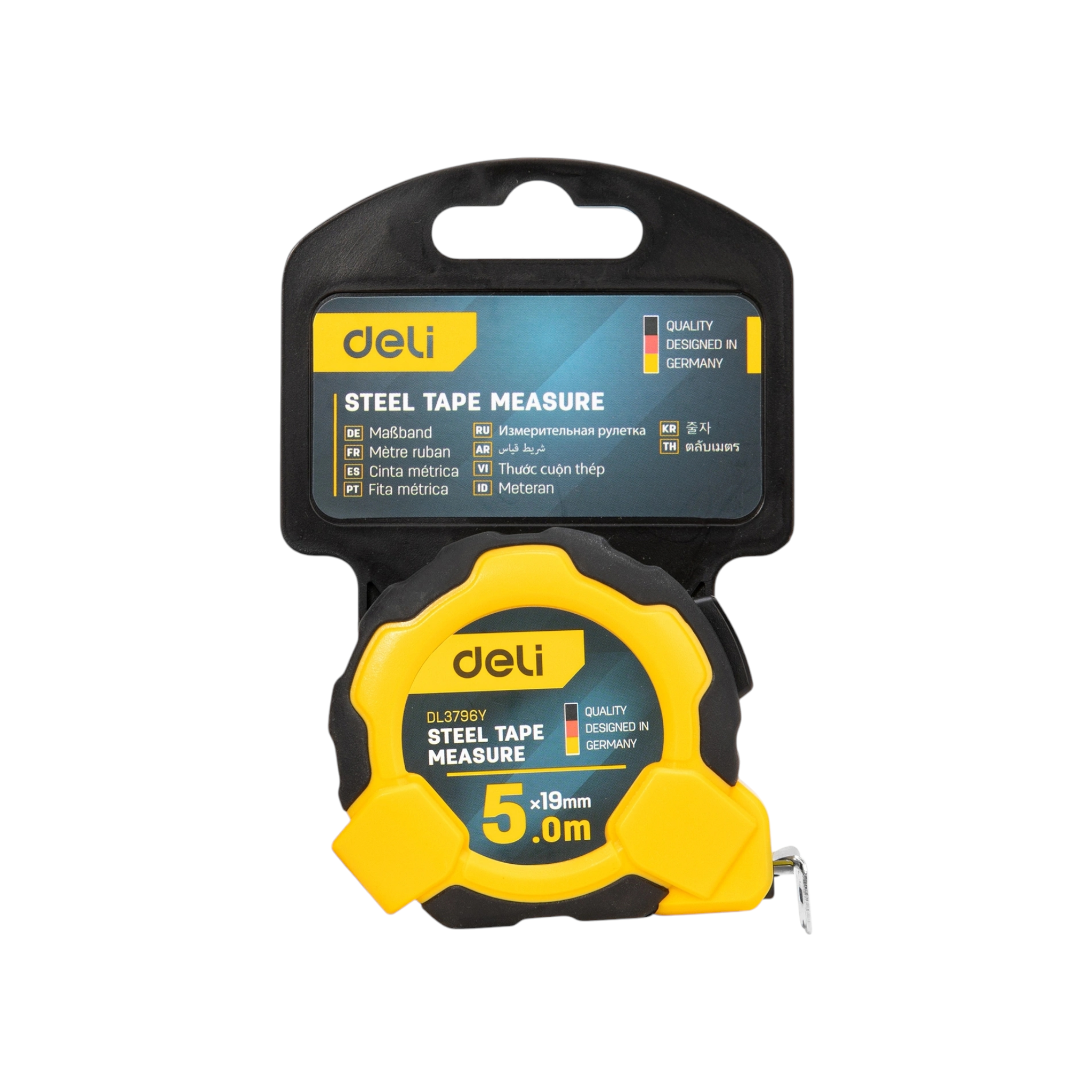 EDL3796Y Steel Measuring Tape 5M*19MM (DELI)