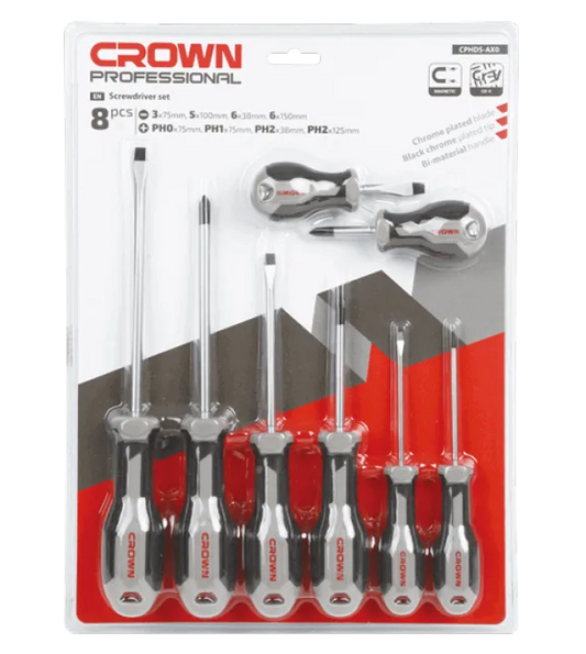 Crown 8pcs Screwdriver Set CPHDS-AX08